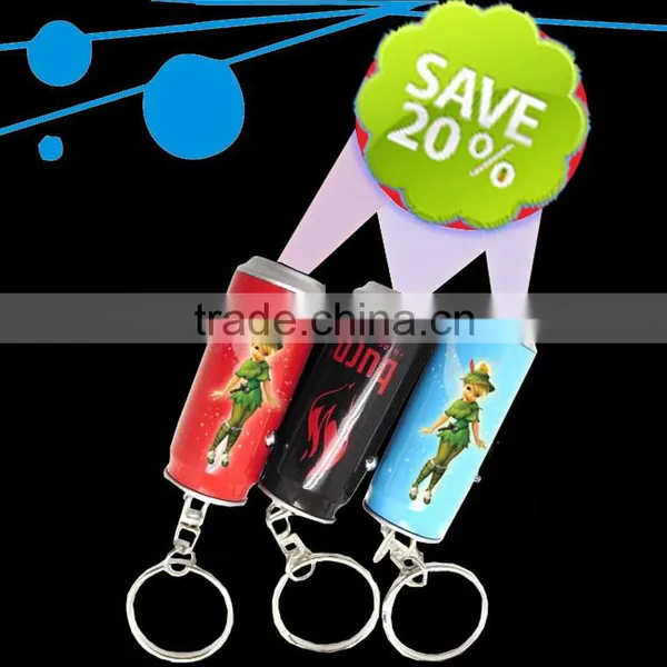 2016 Promotional Led Beer Bottle Shape Led Projector Keychain With Customized Logo photo-5