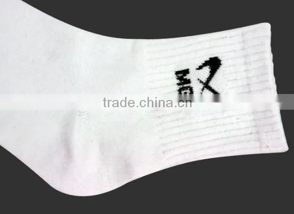 OEM 100% Cotton White Boys Sports Socks photo-2