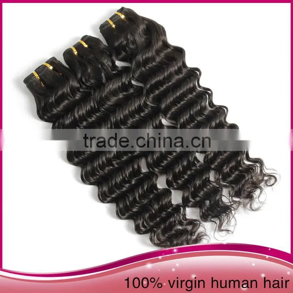 New Arrival 100 Peru Human Hair Weaving, African Women Deep Wave Hair Extension, Raw Human Hair Sew In Weav photo-4