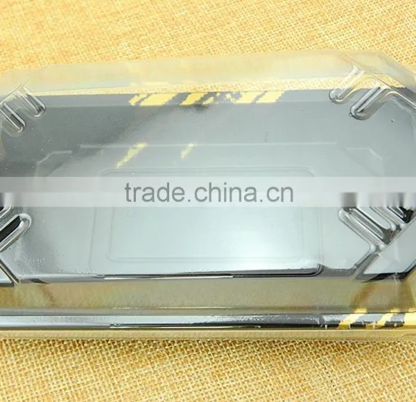 OPS Plastic Disposable Embossing Sushi Box Container Tray With Clear Lid photo-2