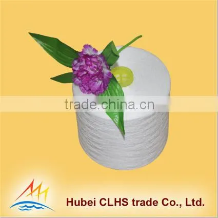 Wuhan Ring Spun Technics 100% Raw White Polyester Yarn With Yizheng Fiber photo-5
