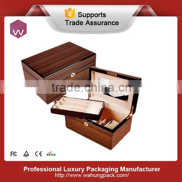 Superior Handcrafted Wood Veneer Storage Jewelry Box photo-2