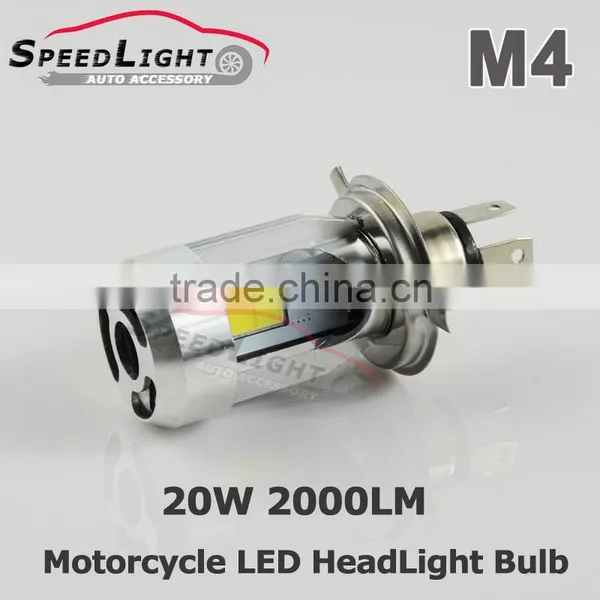 New Arrival M4 Motorcycle LED Headlight H4 20W 2000LM With Hi Low Bean photo-2