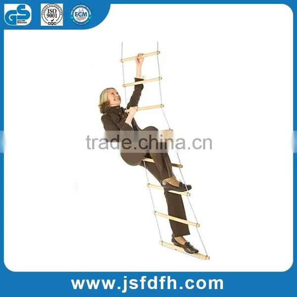 Wooden Climbing Rope Ladder for Indoor Playground, Outdoor House Tree or Boat Quality Choice photo-2