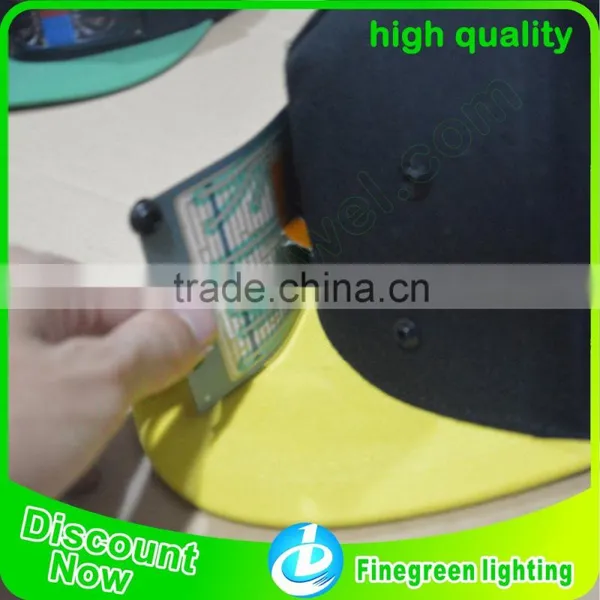 New Style el Panel Hat,.el Panel Cap Electroluminescent Hat With Snap Button photo-4