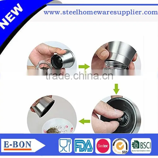 High Quality Advanced Hotel Stainless Steel Salt and Pepper Mill Kitchenware photo-5