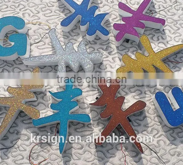 Epoxy Acrylic Led Light Word Samples / Epoxy Luminous Channel Letters / Unsaturated Word Luminous Resin Sample photo-4