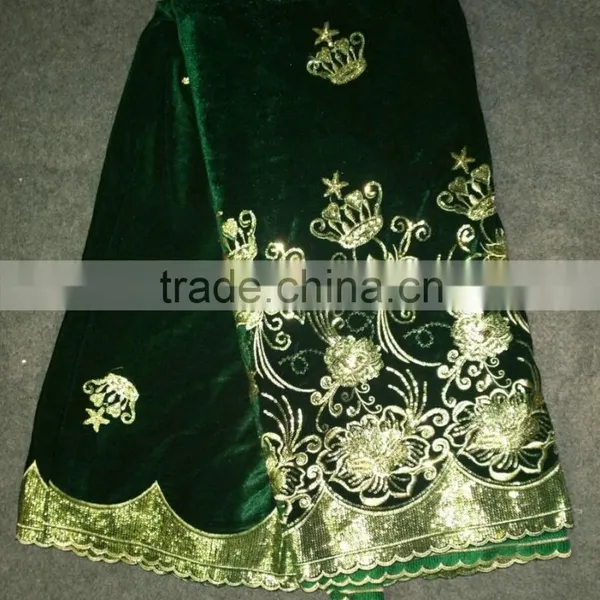 Velvet Lace For Lace Wedding Dressing/African Velvet Lace Fabrics for Wholesale photo-2