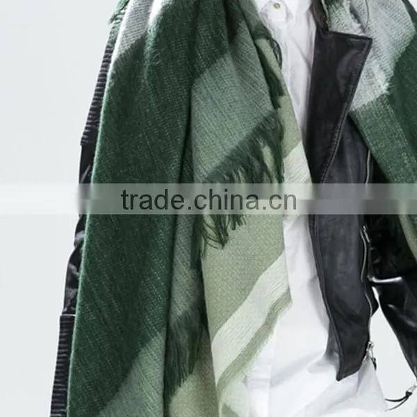 Green Tassel Fringe ,Oversize Tartan Pashmina Scarf. Striped Tartan Scarf,Tartan Pashmina Scarf, photo-3