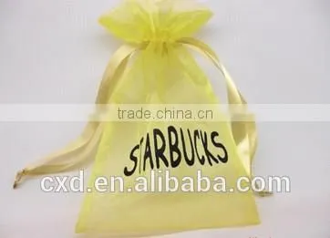 Gold Custom Pure Silk Organza Bags/pouch for Necklace photo-6