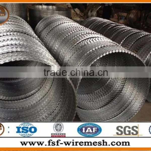 2016 Low Price High Quality Hot Galvanized Razor Barbed Wire,Concertina Razor Wire Real photo-3