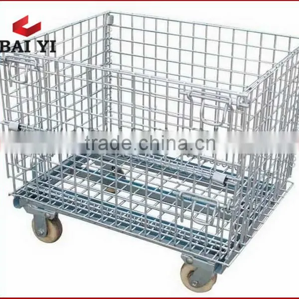 Folding Equipment Storage Cages / Mesh Box Wire