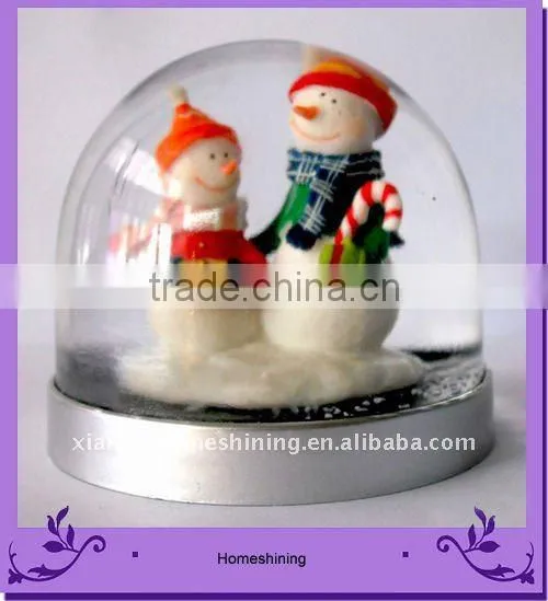 Snowman Acrylic Semi Circle Water Globe