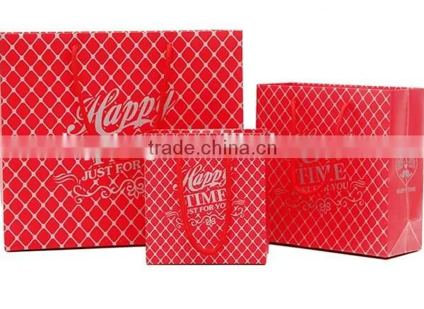 Happy Time Just for You Paper Bag Red Color photo-2