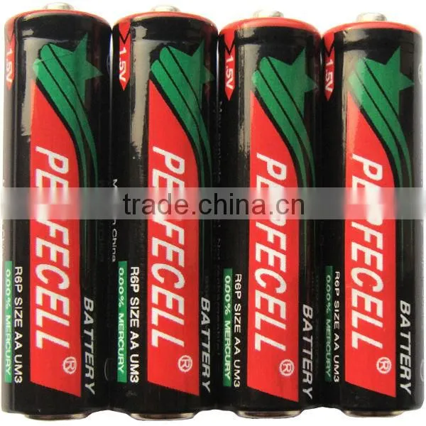 Top Salling Pvc Jacket aa R6p Um-3 1.5v Zinc Carbon Battery photo-2