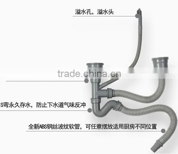 Modern Kitchen Docorative Sink Stackable Kitchen Sink Undermount Double Handmade Kitchen Sink R-15-3118 photo-5
