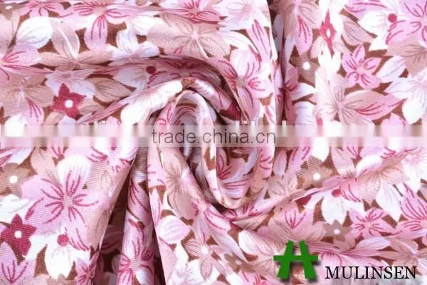 Shaoxing Mulinsen Textile Soft Handfeeling Polyester Stretch Twist Satin Fabric Flower photo-3