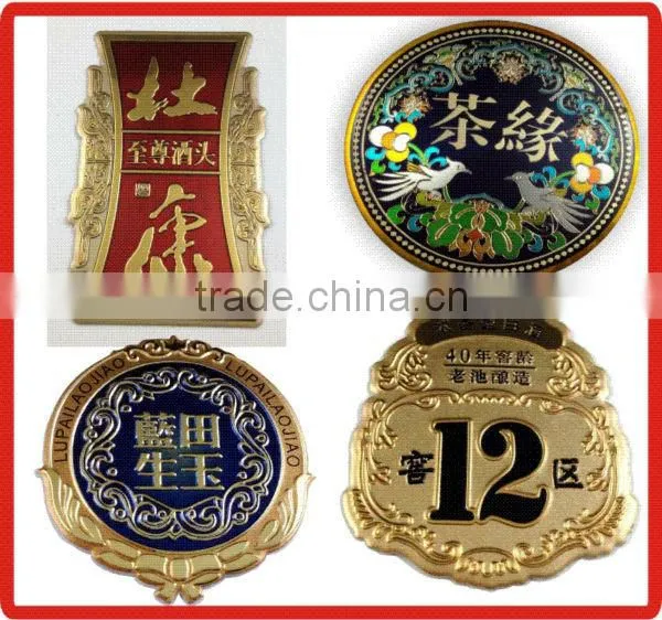 Hot Selling Cheap Custom Adhesive Printing Metal Personalized Wine Label photo-5