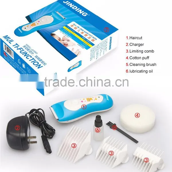 JINDING Electric Baby Kids Hair Clipper Ceramic Blade Rechargeable Shaver Trimmer Children Hair Cutting Machine photo-3