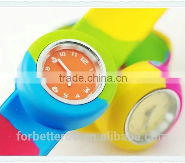 Rainbow Silicone Slap Watches,Wholesale Watches,Kids Slap Watches