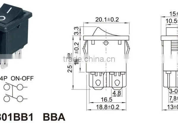 Boat Switch,rocker Switch Mini Switch On-off Switch,electronic Power Rocker Switch photo-3