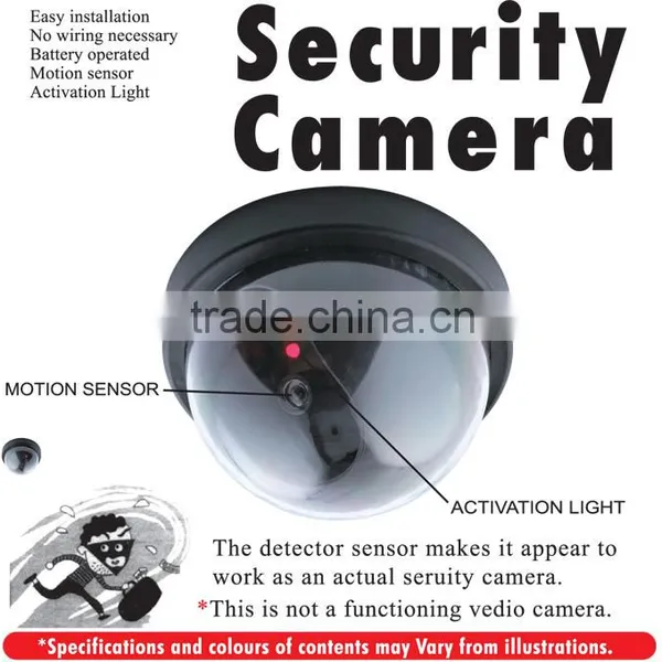2016 Best Selling Excellent Deterrent 2pcs 1.5VAA Batteries Operated Blinking RED LED CCTV Dome Dummy Fake Seceurity Camera photo-4