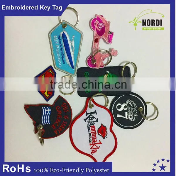 Promotion Cheap Custom id Embroidery Fabric Keychain photo-5