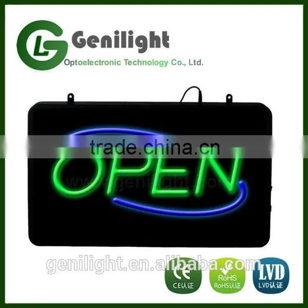 Ultra Bright LED Neon Light Animated OPEN Window Sign With ON/OFF Switch Chain photo-2