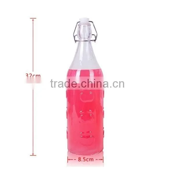 1000ml Wholesale Glass Bottles With Apple Embossed Design photo-4