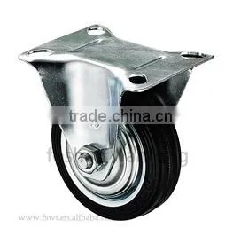3-10 Inch Industrial Rubber Caster Wheel With Fixed photo-2