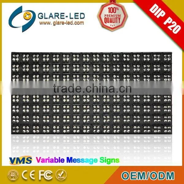 2016 Whole Sale LED Moving Message Sign P20 LED Traffic Module From Glare Factory photo-5