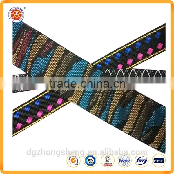 2016 Popular Custom Flat Woven Ribbon Jacquard Embroidered Webbings for Garment Accessories photo-5