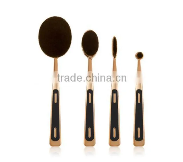 Super Quality Pro4 Makeup Brushes Toothbrush Oval Makeup Brush Foundation Powder Kit Golf Shape Pipe Makeup Brushes Set 4pcs/set photo-2