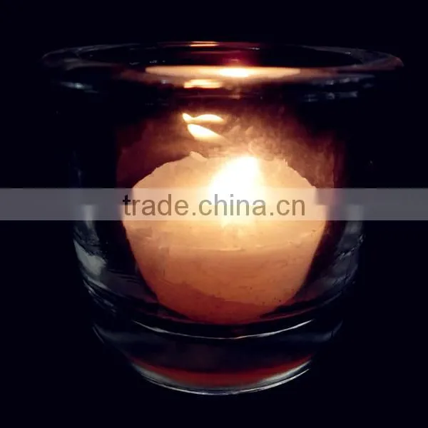 Cheap Clear Glass Candle Holder/straight Round Shaped Candle Wax Jar photo-2