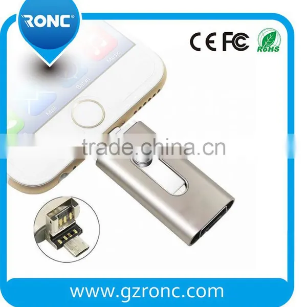 3 in 1 OTG Metal I-Flash Drive HD Usb Flash Drive Pendrives for Android/iphone/PC photo-6