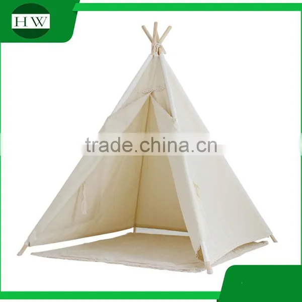Wholesale Cotton Canvas Wooden Pole Tipi Pour Chien Kids Children Play Teepee photo-5