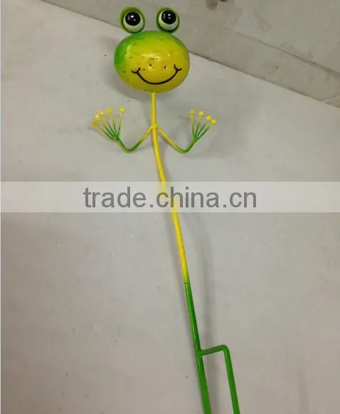 Frog Stake Frog Pick Metal Frog Stakes Garden Stakes Garden Picks Painted Frog Metal Stakes photo-3