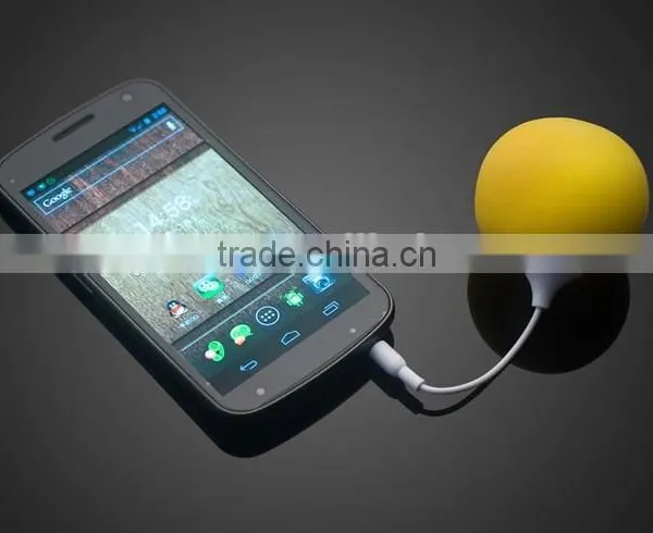 2016 Hot Selling Portable Sponge USB Mini Ball Speaker With 3.5mm Jack Audio Cable for All Mobile Phone, Laptop Etc photo-4