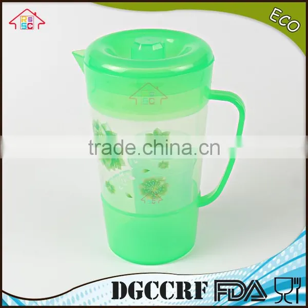 NBRSC Reusable PP Plastic Water Cup Teapot Set With Printing Set of 3 photo-2