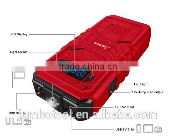 JB1236 Emergency Jump Starter With Air Pump for 12V Vehicle photo-2