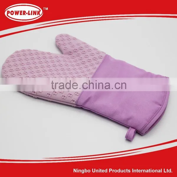 BBQ Kitchen Purple Stripes Cloth With Silicone Large Size Glove photo-3