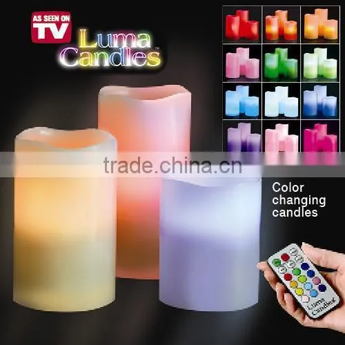 Multi Color Real Wax Led Candle Wireless Remote Control Flameless Candles Make Color Changing photo-3