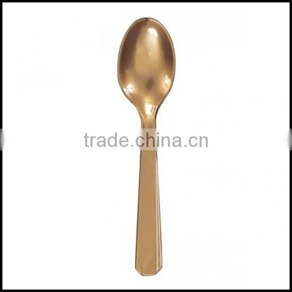GOLD Reusable Plastic CUTLERIES Birthday Party Tableware Special Plastic Spoons,custom Plastic Spoons Manfuacturer photo-2