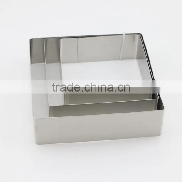 3 Sizes Stainless Steel Rectangular Molding Baking Cake Tools Pastry Rings photo-6