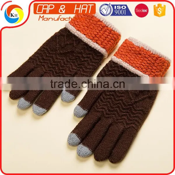 Cotton Arcylic Glove Smart Phone Winter Warm Touch Screen Gloves Best Promotional Gift photo-4