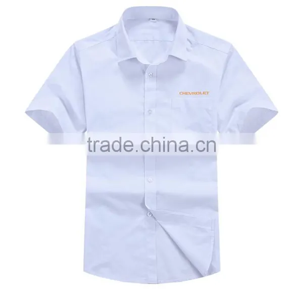 HOT!Custom Made Men Plain TC Polyester Cotton Corporate/office Uniform Work Shirts With Logo Printing