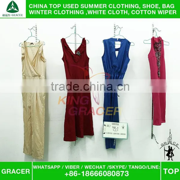 Gracer Stock Europe Style Bales 100kg Ladies Cotton Dress Used Designer Clothes photo-6