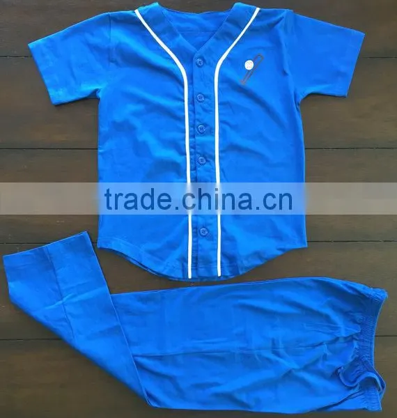 2017 Custom Kids Plain Pajamas Sleepwear With Embroidered photo-3