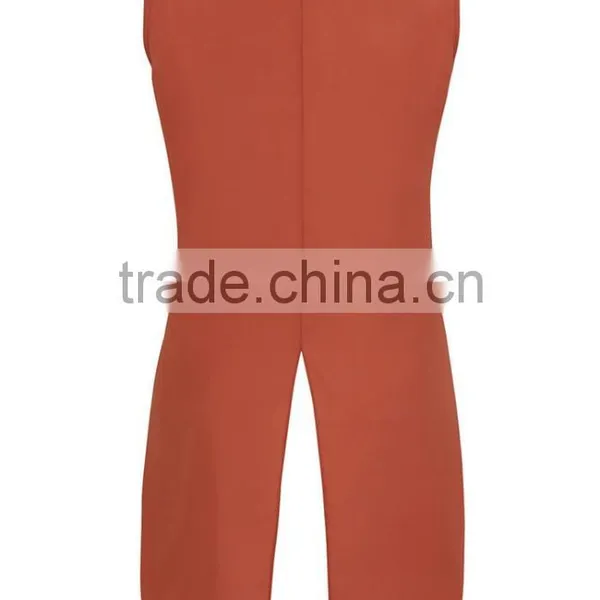 Body Building SinglesTall Split Back Crepe Vest Womens Singlet Vests photo-5