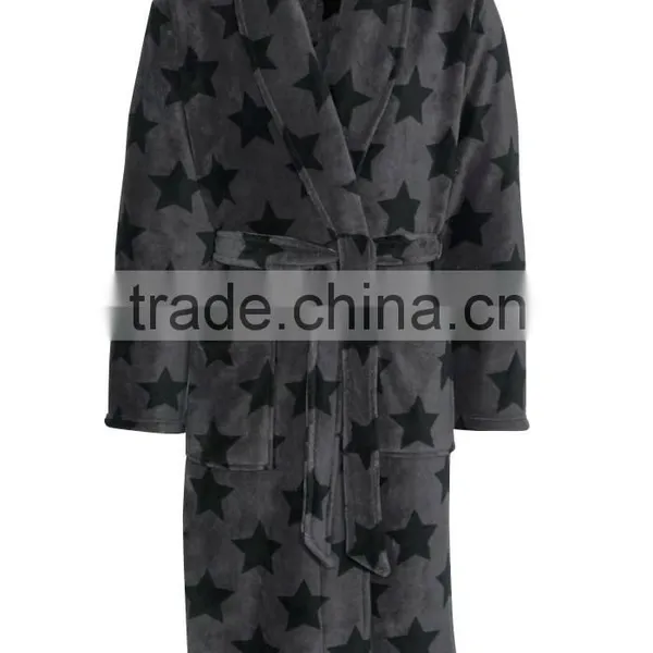 Men's Star Printed Warm Custom Printed Pajamas photo-2